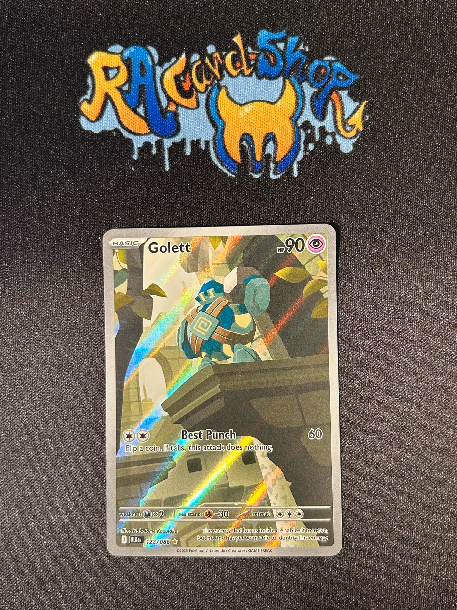 Golett Illustration Rare 122/086 Black Bolt Pokemon