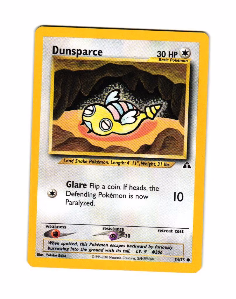 Dunsparce Common 54/75 Neo Discovery Pokemon