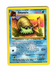 Omanyte Common 52/62 Fossil Pokemon TCG