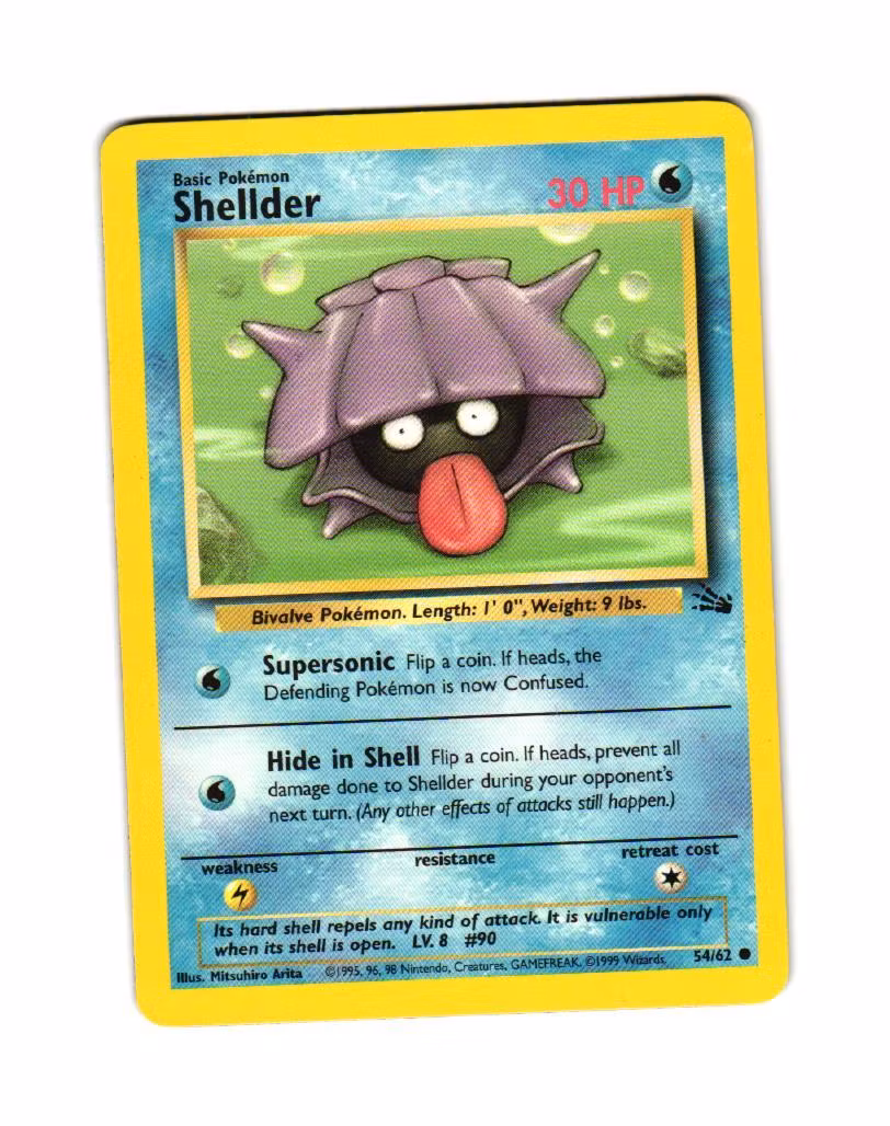 Shellder Common 54/62 Fossil Pokemon