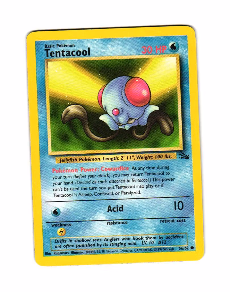 Tentacool Common 56/62 Fossil Pokemon