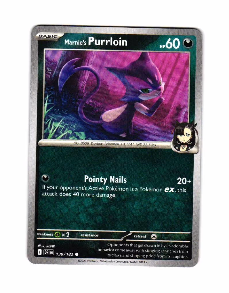 Marnies Purrloin Common 130/182 Destined Rivals Pokemon