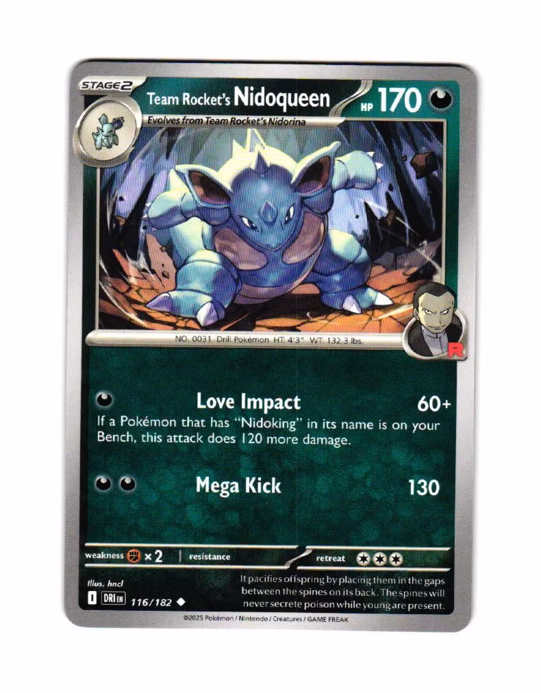 Team Rockets Nidoqueen Uncommon 116/182 Destined Rivals Pokemon