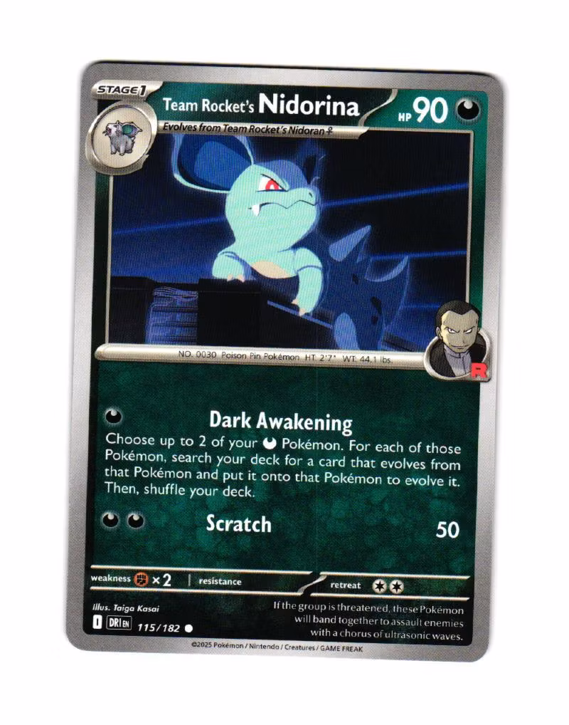 Team Rockets Nidorina Common 115/182 Destined Rivals Pokemon