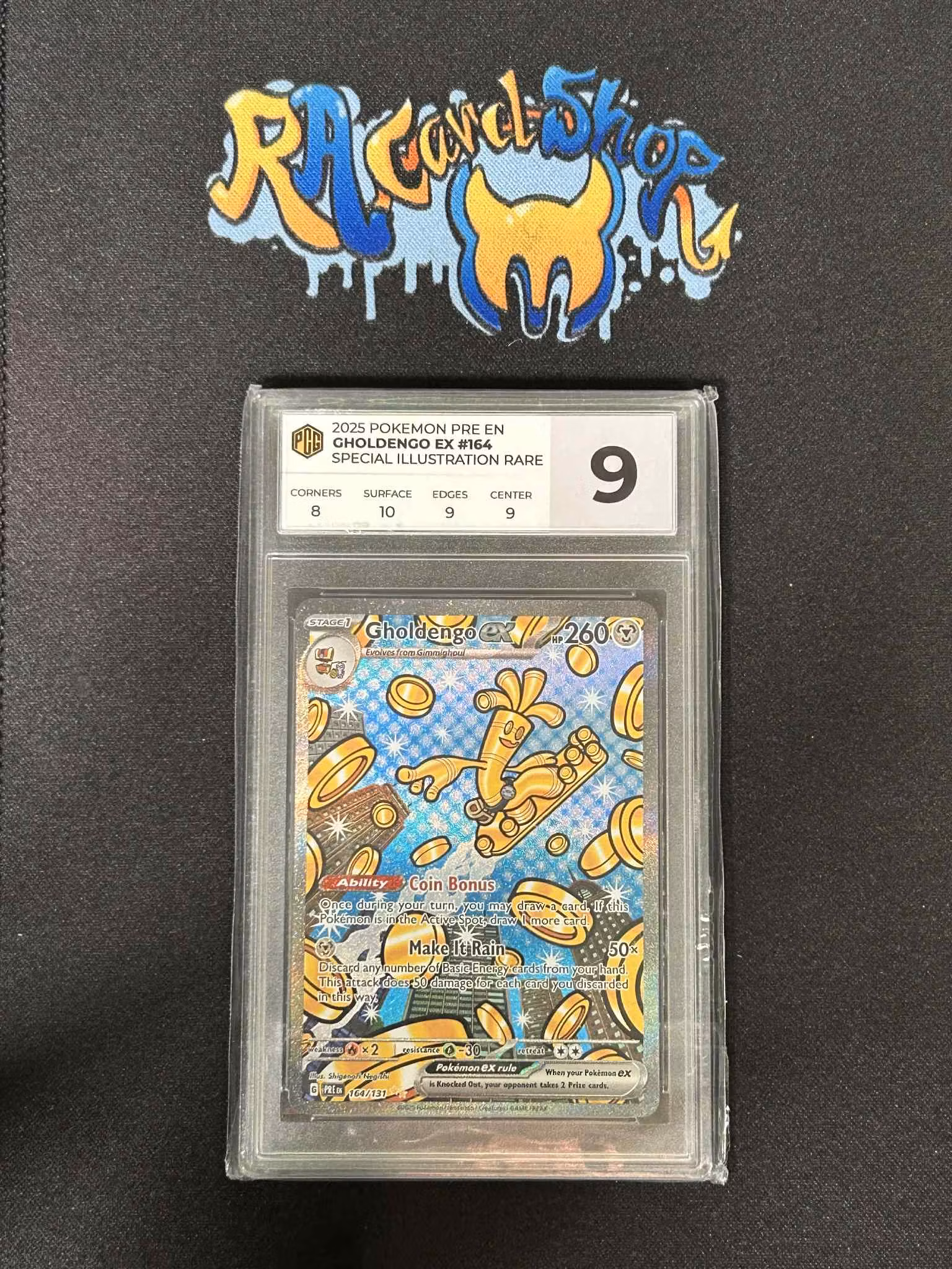 Gholdengo ex 164 Special illustration rare Pokemon Graded Card 9 RaukCard