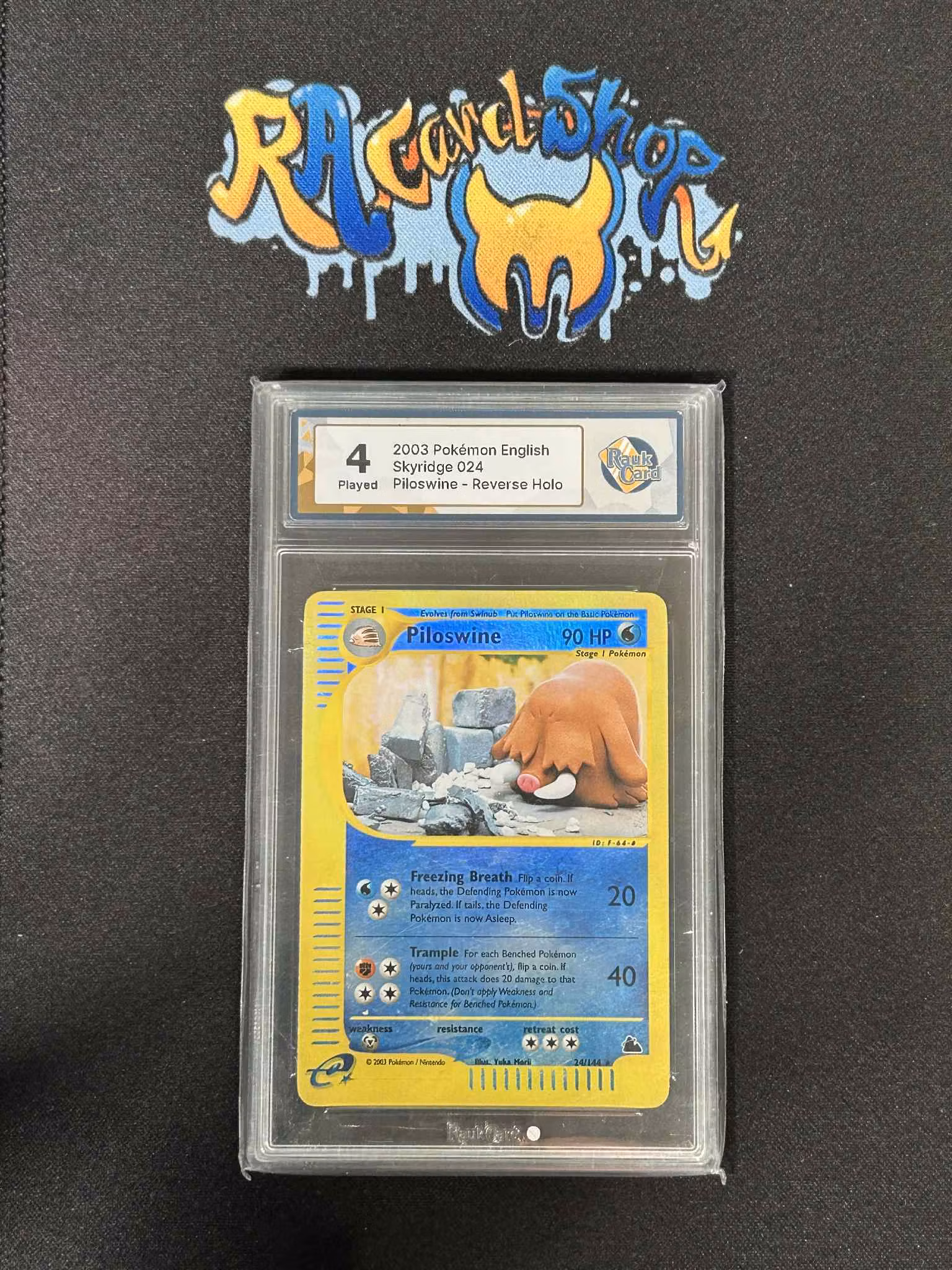 Piloswine Reverse holo Skyridge 024 Pokemon Graded Card 4 RaukCard