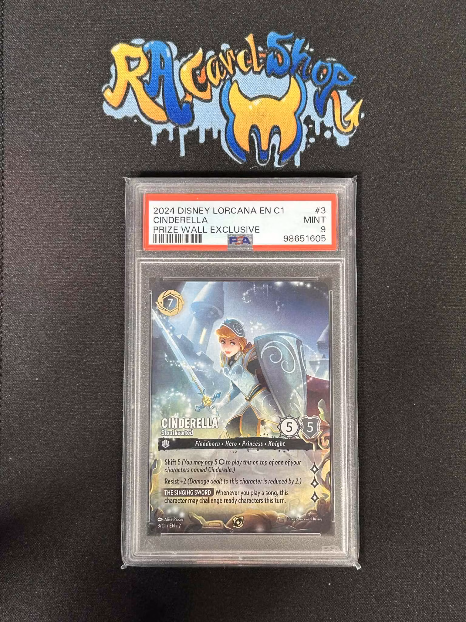 Cinderella Prize Wall Exclusive 3 Disney Lorcana Graded Card 9 PSA