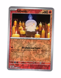 Litwick Reverse Holo Common 016/086 White Flare Pokemon