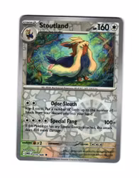Stoutland Reverse Holo Uncommon 076/086 White Flare Pokemon