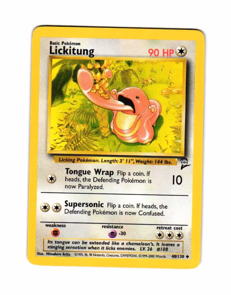 Lickitung Uncommon 48/130 Base Set 2 Pokemon