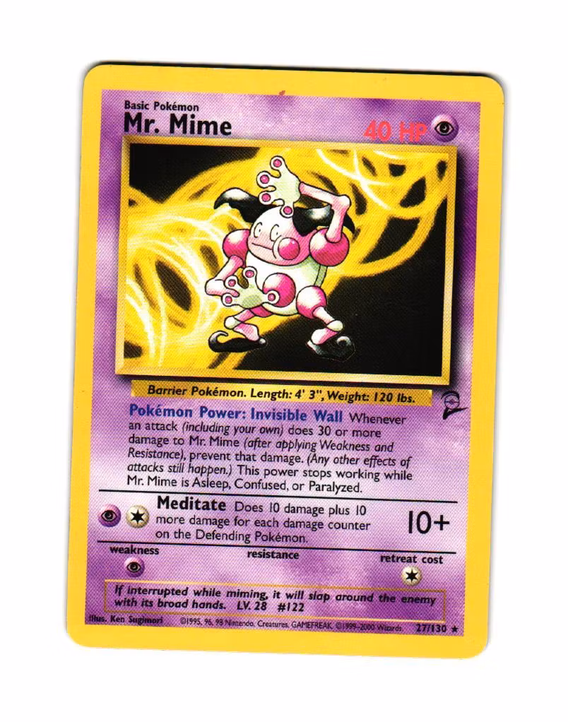 Mr Mime Rare 27/130 Base Set 2 Pokemon
