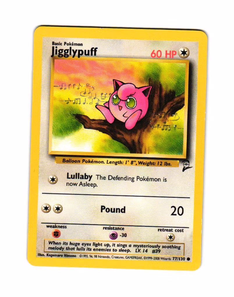 Jigglypuff Common 77/130 Base Set 2 Pokemon