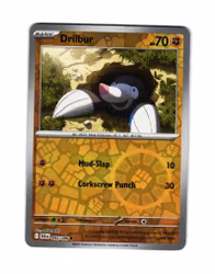 Drilbur Reverse Holo Common 045/086 Black Bolt Pokemon