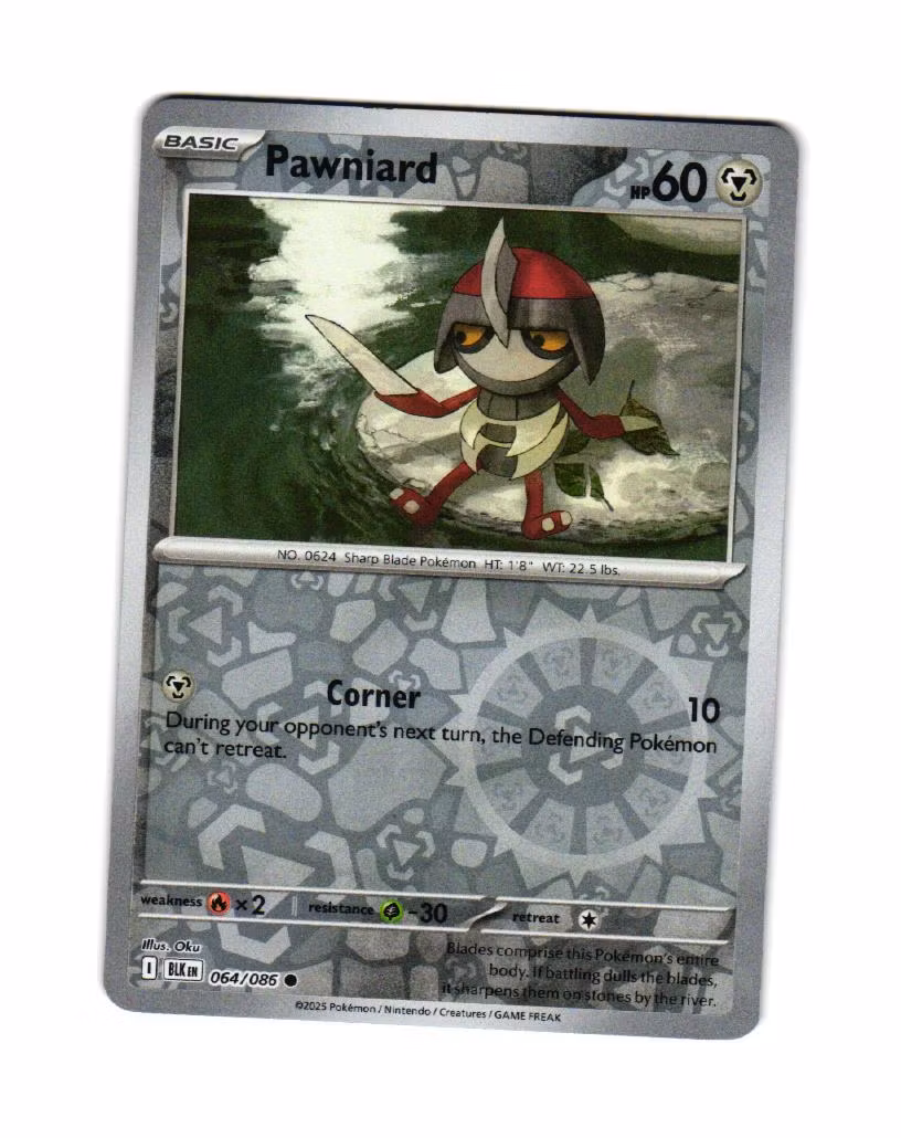 Pawniard Reverse Holo Common 064/086 Black Bolt Pokemon