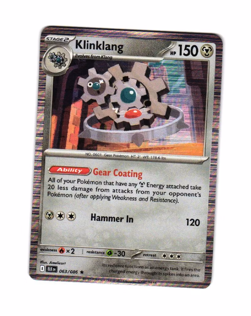 Klinklang Holo Rare 063/086 Black Bolt Pokemon