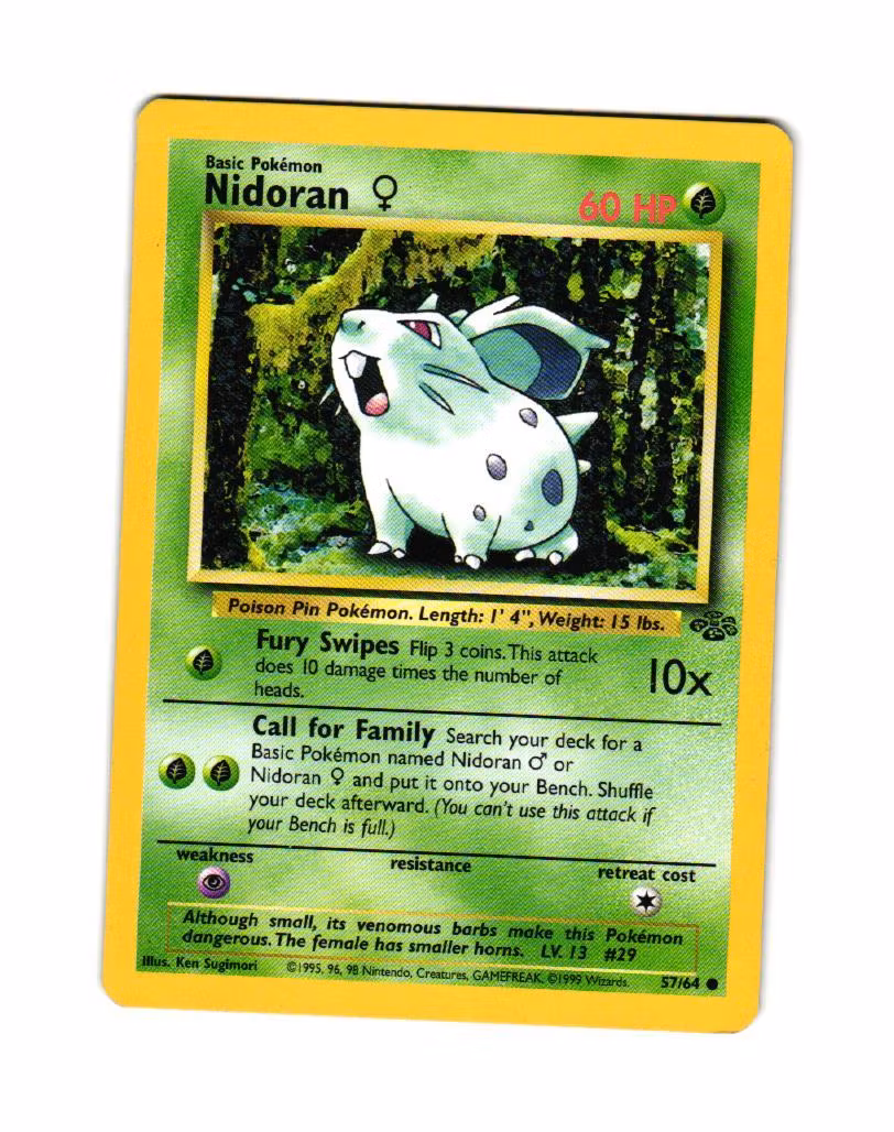 Nidoran Common 57/64 Jungle Pokemon