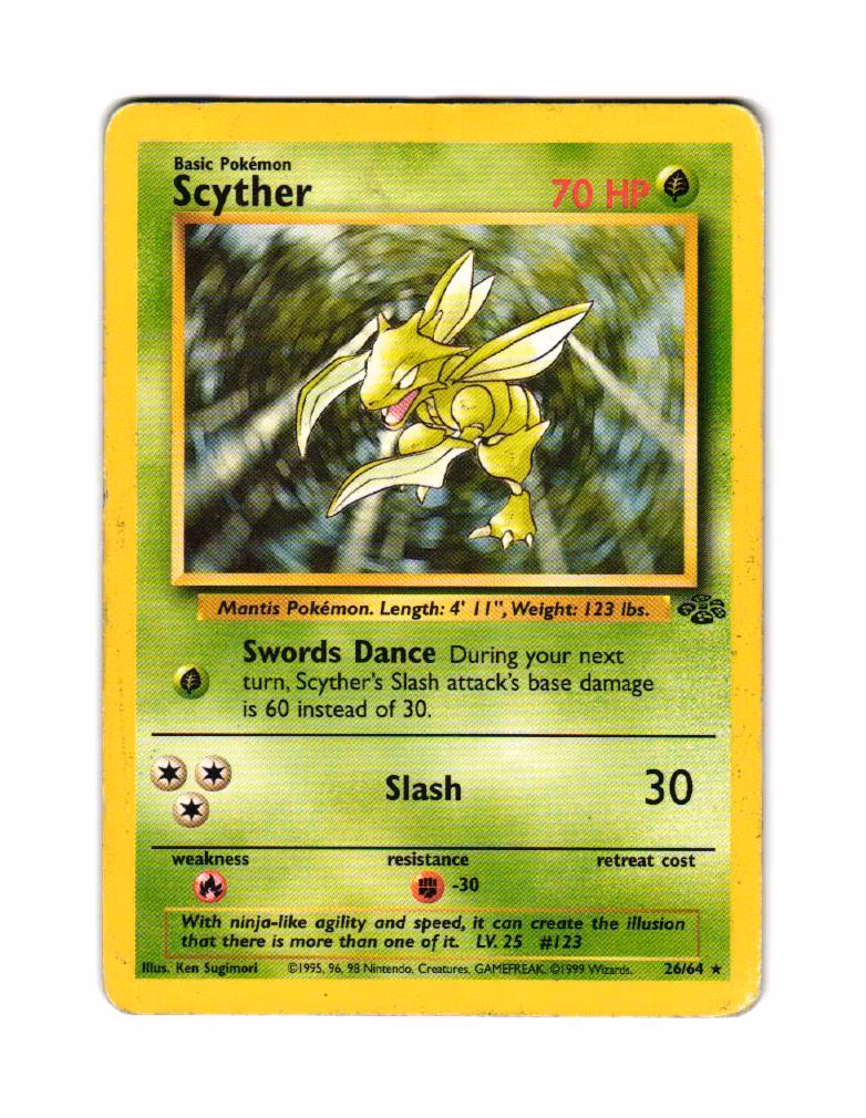 Scyther Rare 26/64 Jungle Pokemon