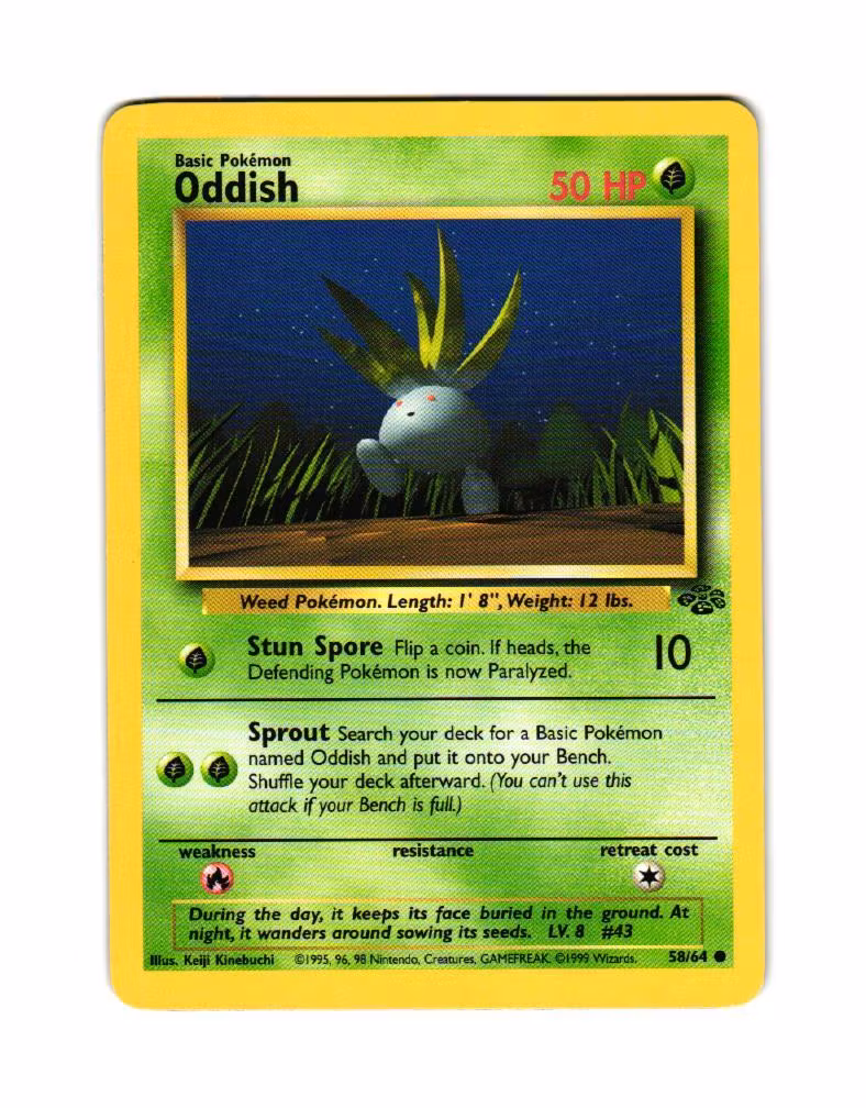 Oddish Common 58/64 Jungle Pokemon