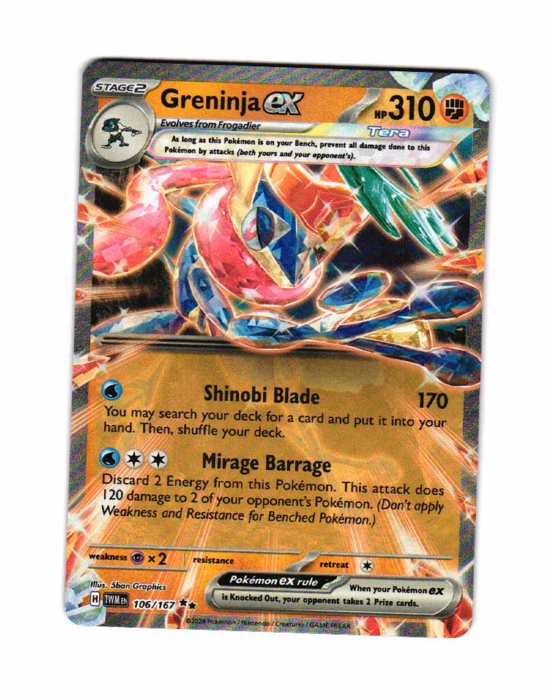 Greninja ex Double Rare 106/167 Twilight Masquerade Pokemon