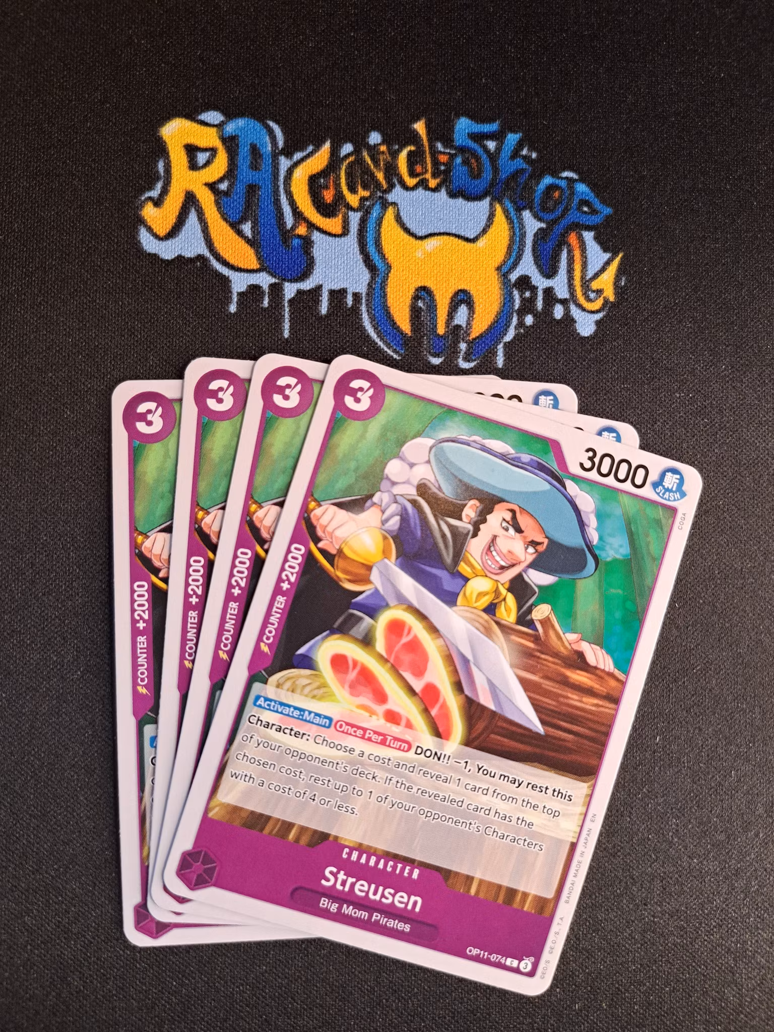 Streusen Common Playset OP11-074 A Fist of Divine Speed One Piece Card Game