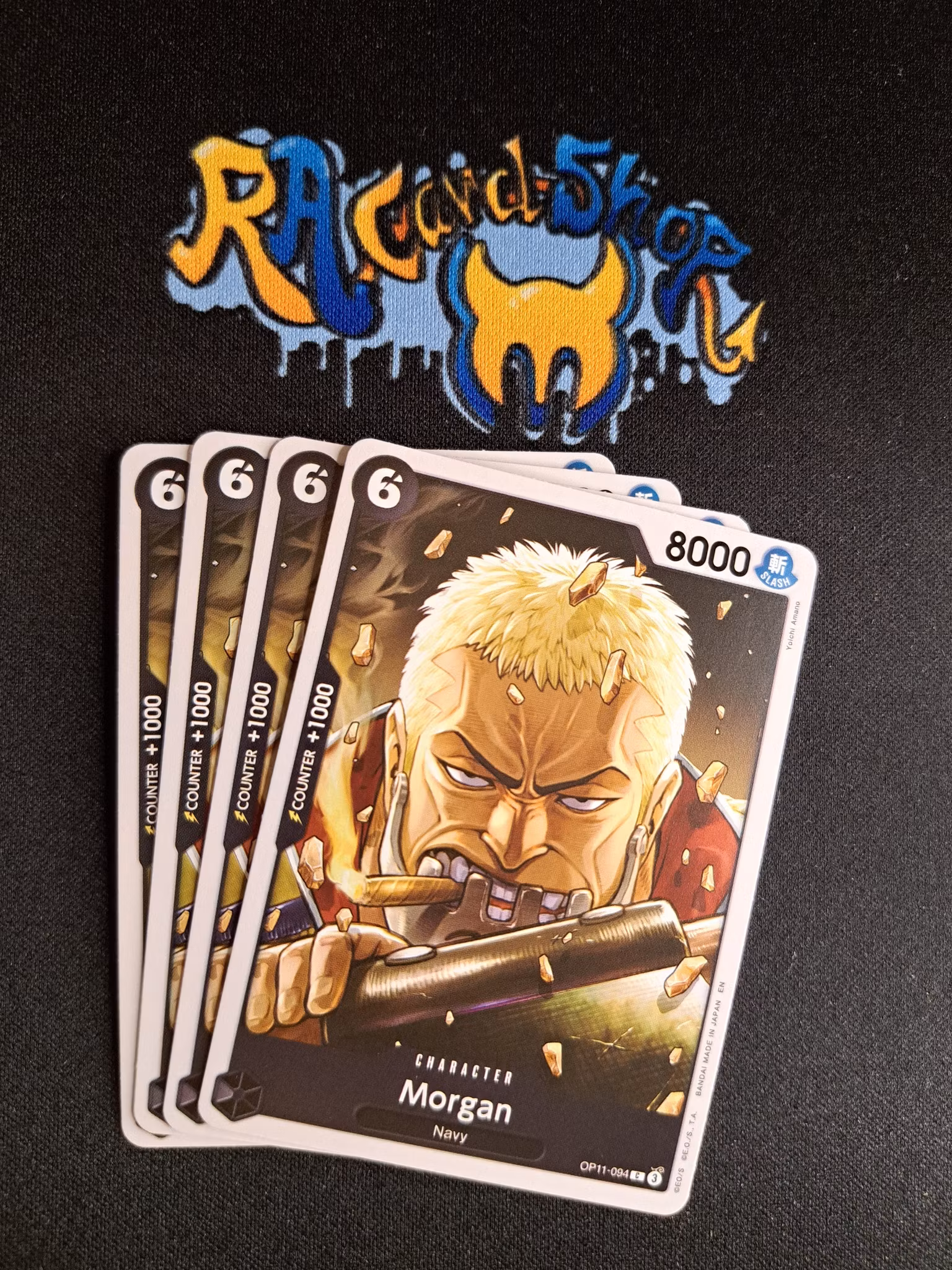 Morgan Common Playset OP11-094 A Fist of Divine Speed One Piece Card Game