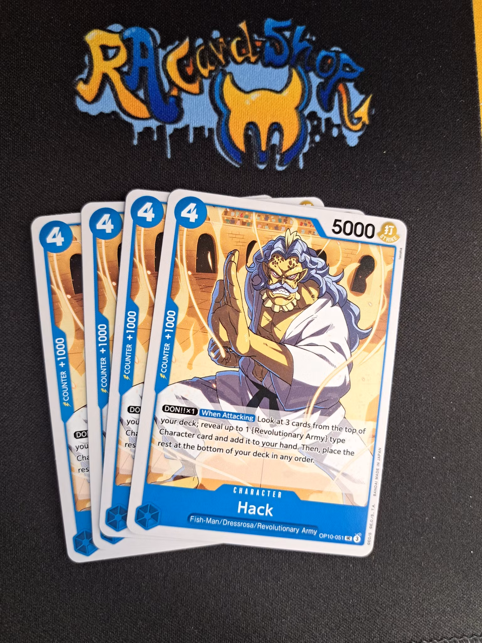 Hack Uncommon Playset OP10-051 Royal Blood One Piece Card Game TCG CCG