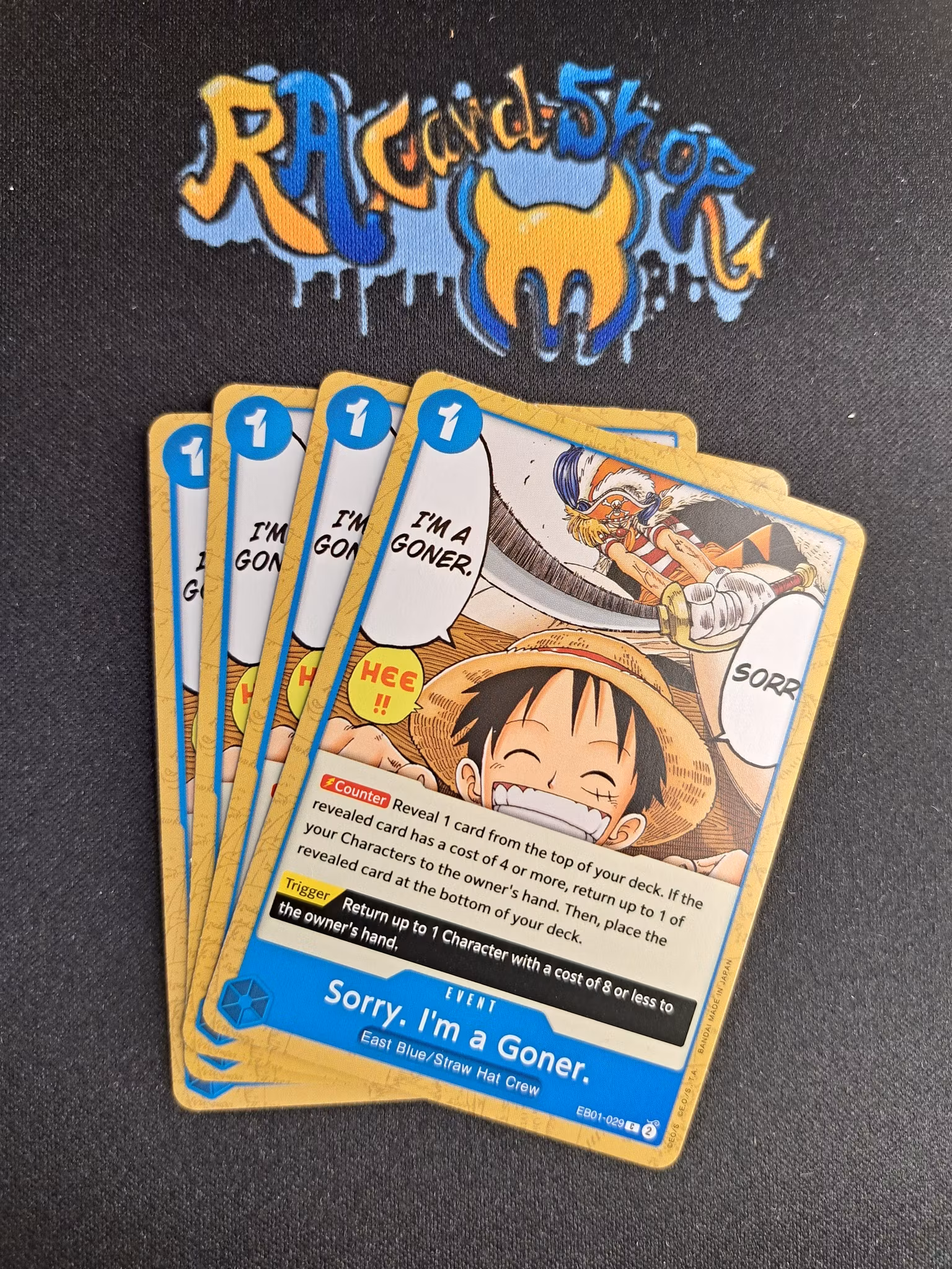 Sorry. Im a Goner. Common Playset EB01-029 Memorial Collection One Piece Card Game TCG CCG