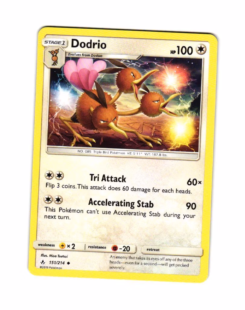 Dodrio Uncommon 151/214 Unbroken Bonds Pokemon