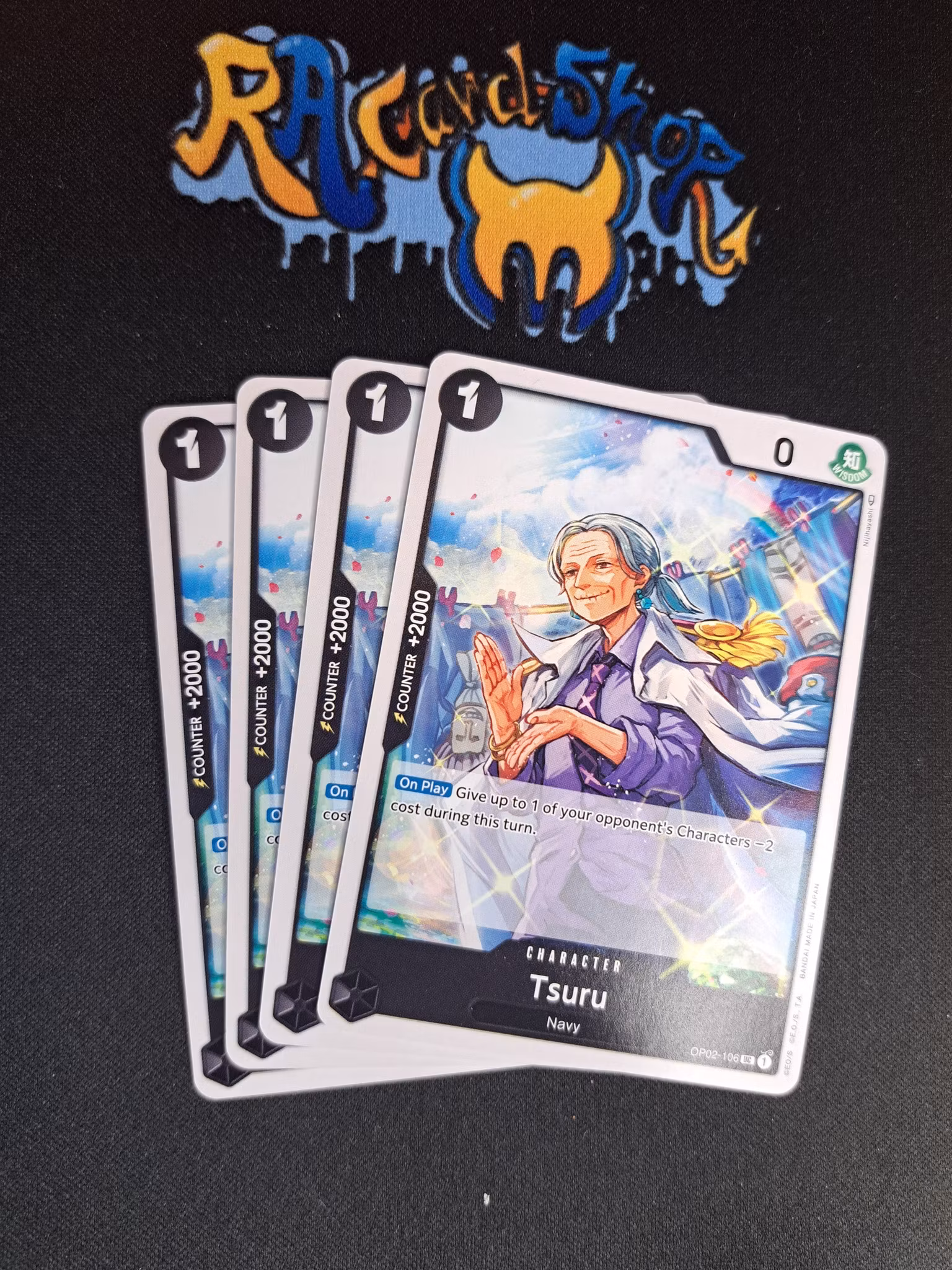 Tsuru Uncommon Playset OP02-106 Paramount War One Piece Card Game