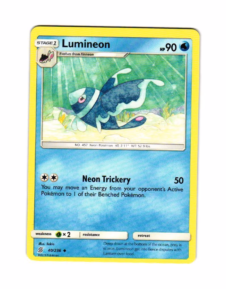 Lumineon Uncommon 40/236 Unified Minds Pokemon