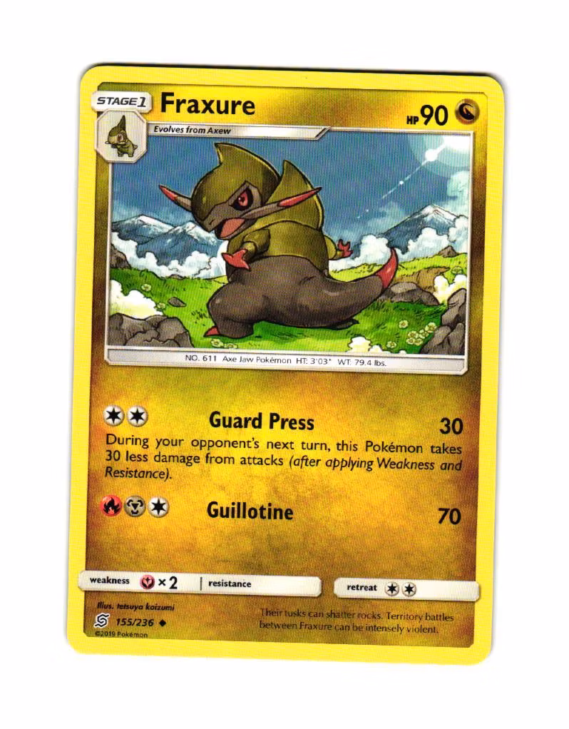 Fraxure Uncommon 155/236 Unified Minds Pokemon