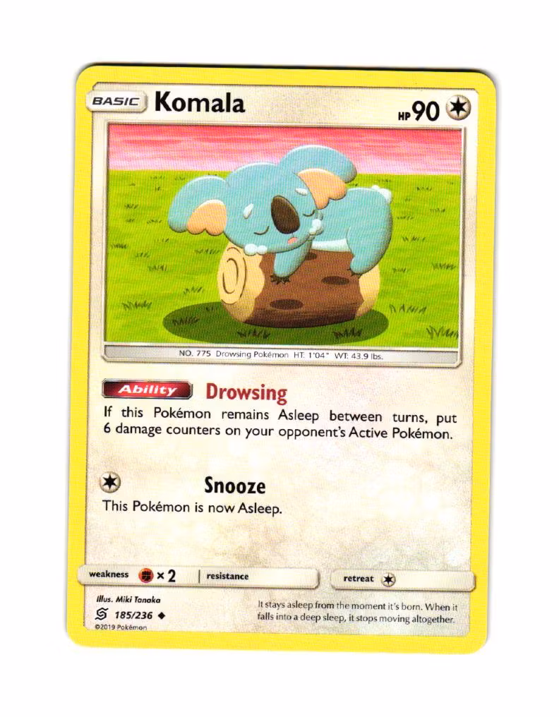 Komala Uncommon 185/236 Unified Minds Pokemon