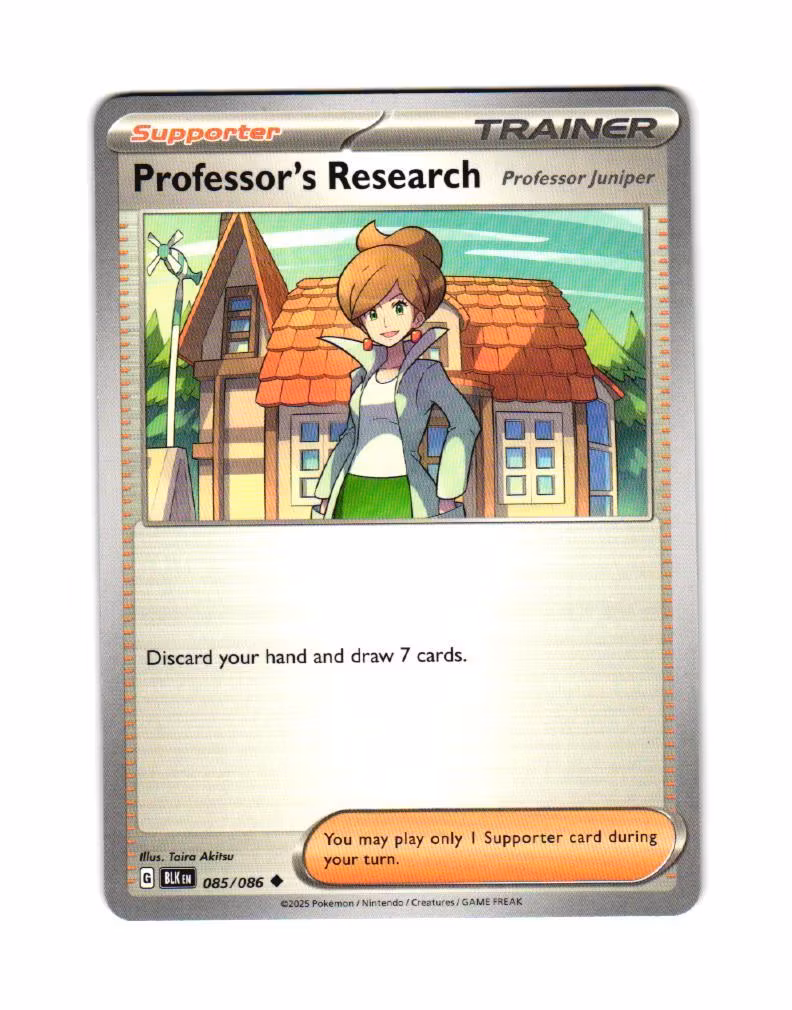 Professors Research Uncommon 085/086 Black Bolt Pokemon