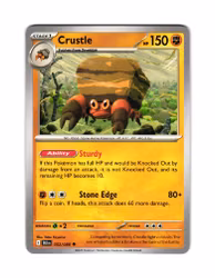 Crustle Uncommon 052/086 Black Bolt Pokemon