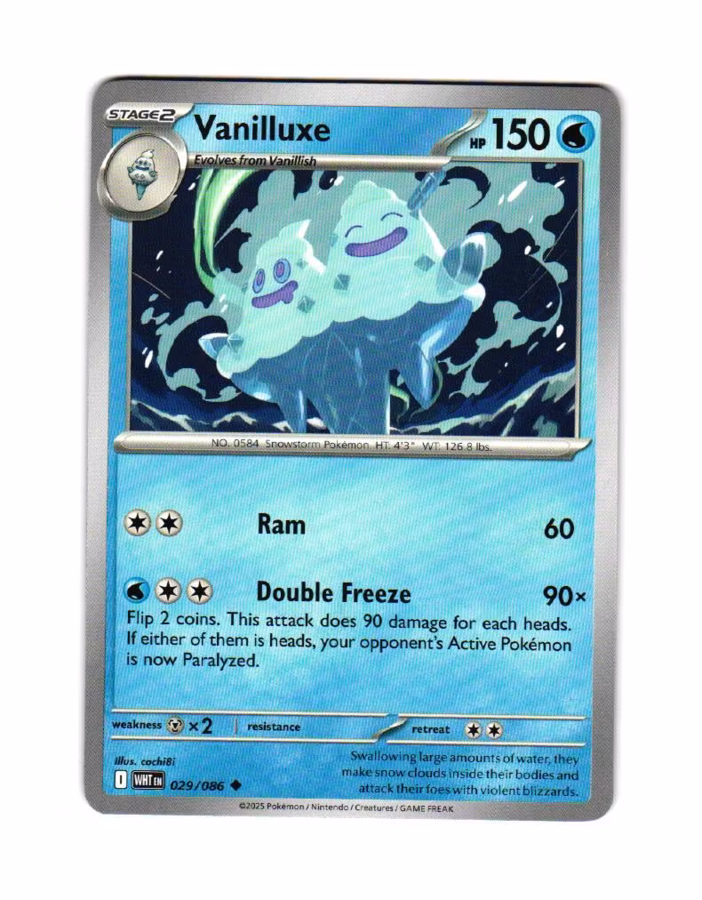 Vanilluxe Uncommon 029/086 White Flare Pokemon