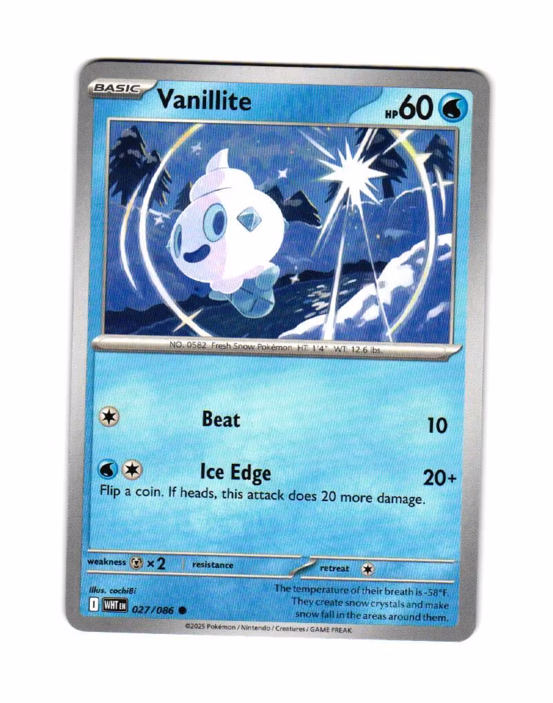 Vanillite Common 027/086 White Flare Pokemon
