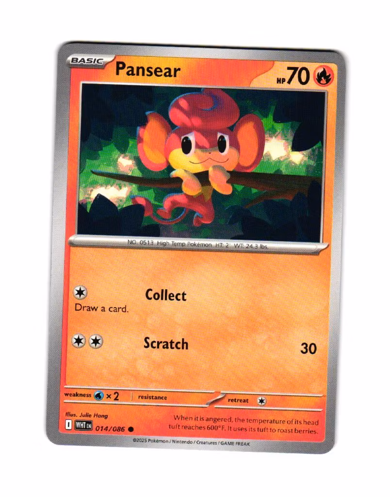 Pansear Common 014/086 White Flare Pokemon
