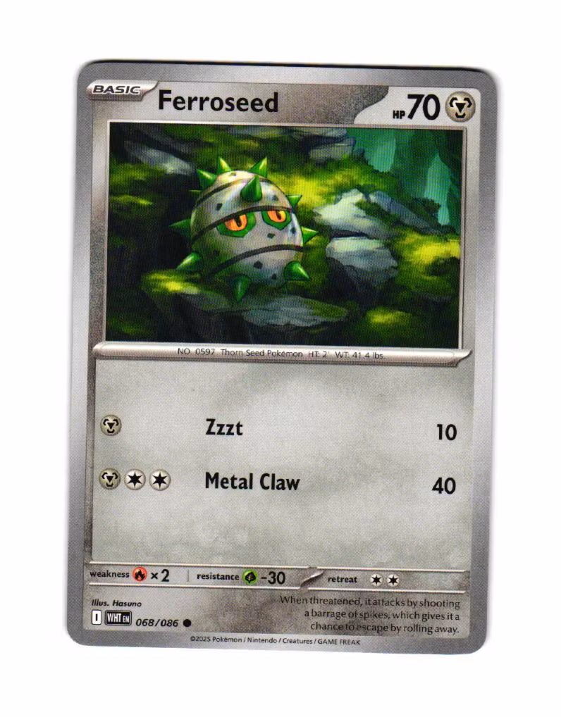 Ferroseed Common 068/086 White Flare Pokemon