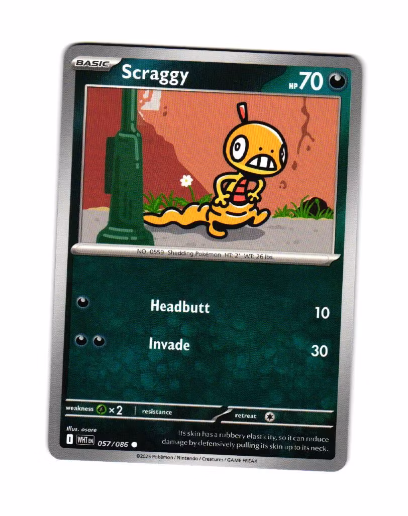 Scraggy Common 057/086 White Flare Pokemon