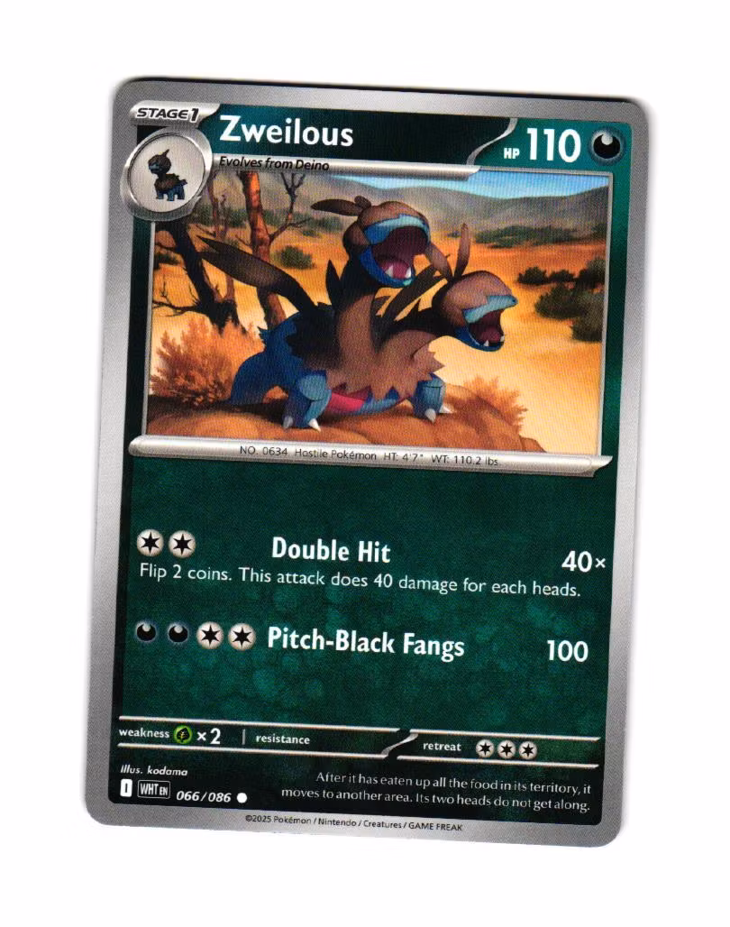 Zweilous Common 066/086 White Flare Pokemon