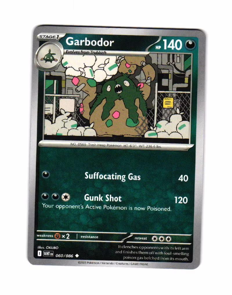 Garbodor Uncommon 060/086 White Flare Pokemon