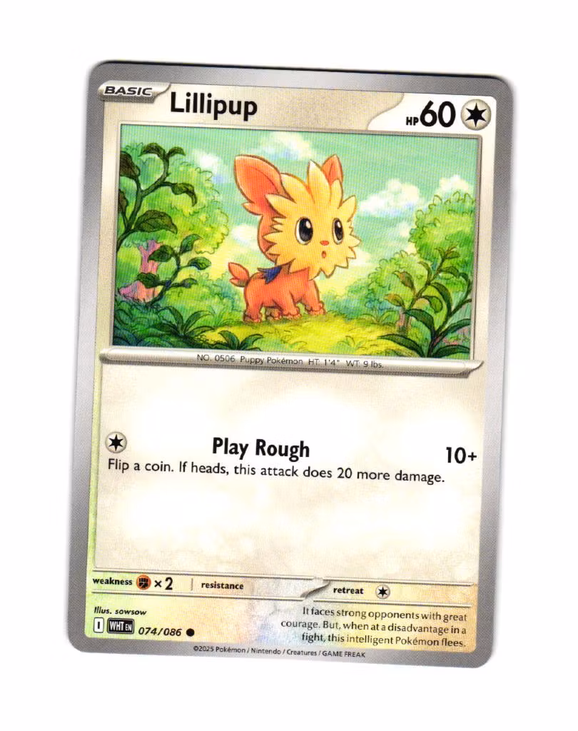 Lillipup Common 074/086 White Flare Pokemon