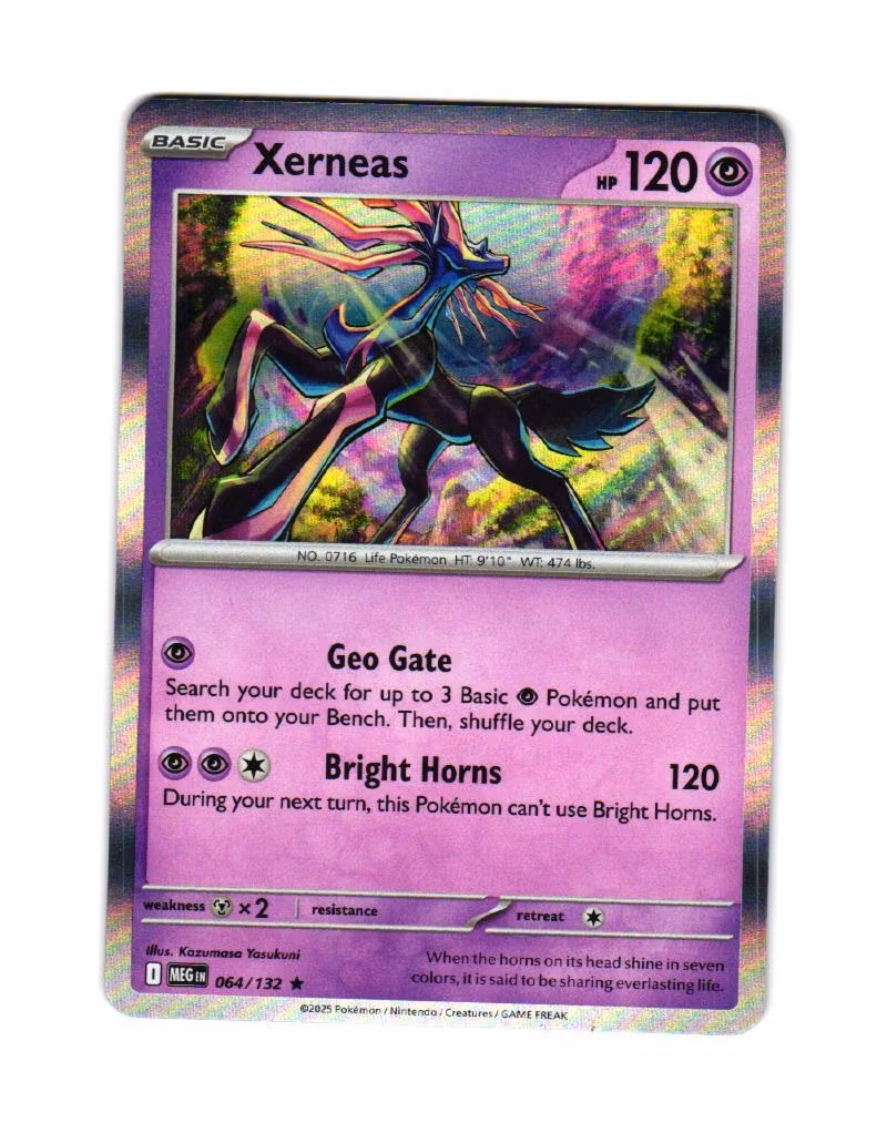 Xerneas Holo Rare 064/132 Mega Evolution Pokemon