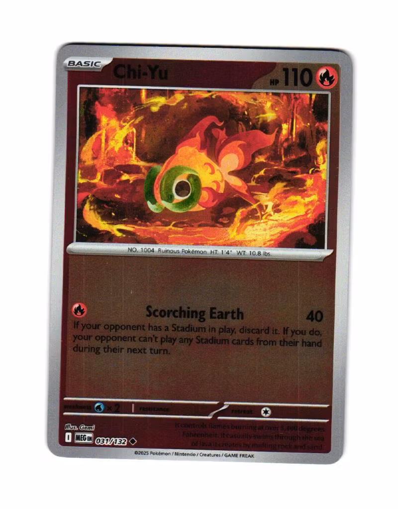 Chi yu Reverse Holo Uncommon 031/132 Mega Evolution Pokemon