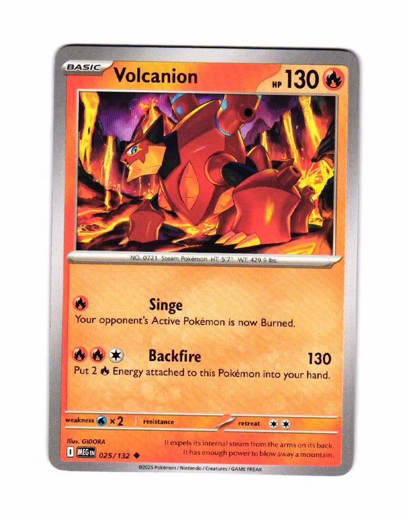 Volcanion Uncommon 025/132 Mega Evolution Pokemon
