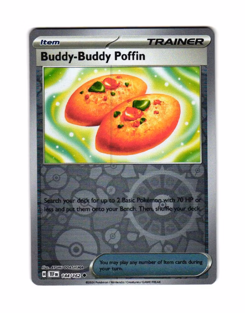 Buddy Buddy Poffin Reverse Holo Uncommon 144/162 Temporal Forces Pokemon