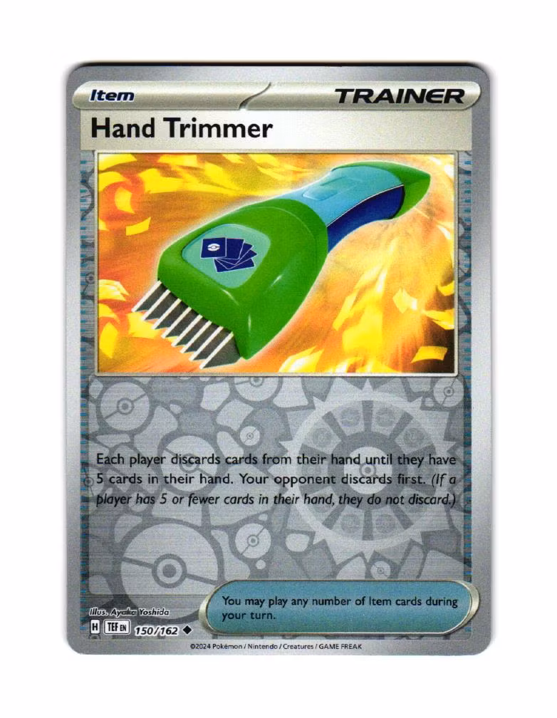 Hand Trimmer Capsule Reverse Holo Uncommon 150/162 Temporal Forces Pokemon
