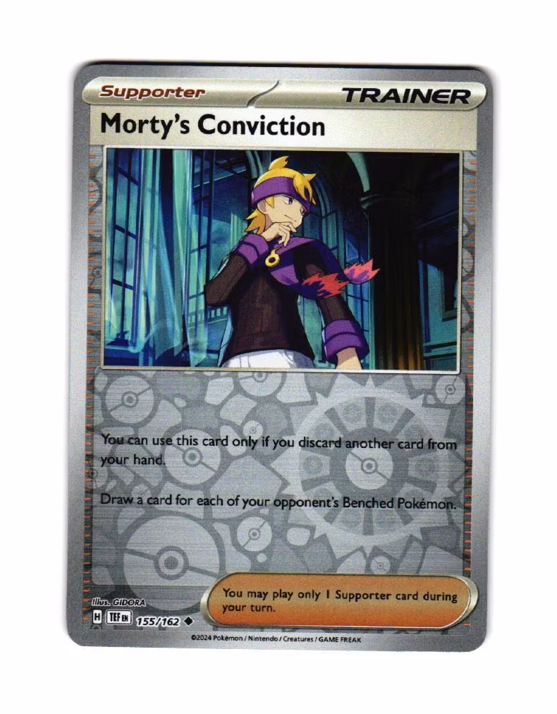 Mortys Conviction Reverse Holo Uncommon 155/162 Temporal Forces Pokemon