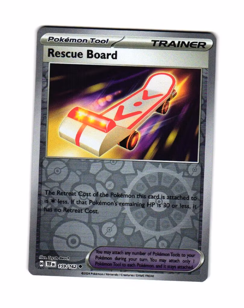 Rescue Board Reverse Holo Uncommon 159/162 Temporal Forces Pokemon