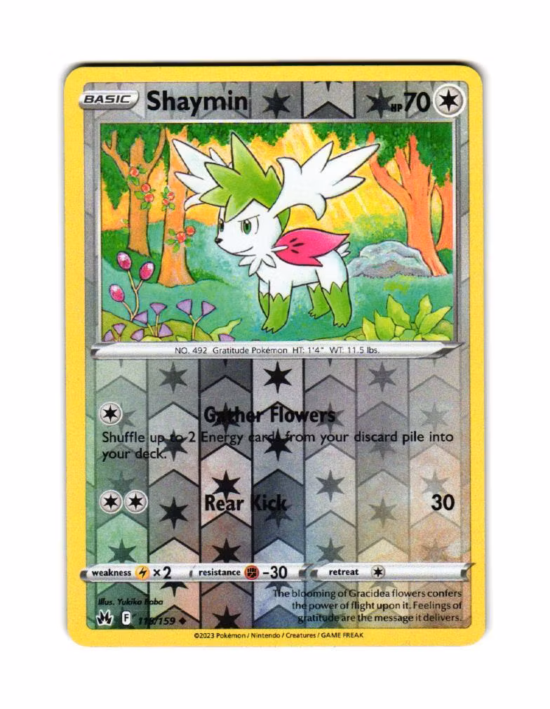 Shaymin Reverse Holo Uncommon 115/159 Crown Zenith Pokemon